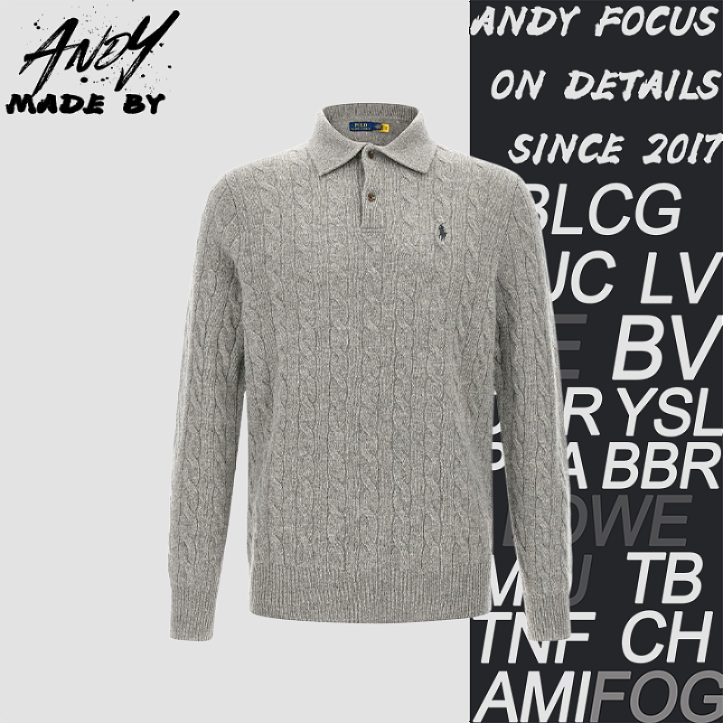 Twist Pattern Polo Long Sleeve