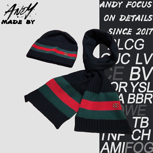 Gucci Scarf And Hat Set