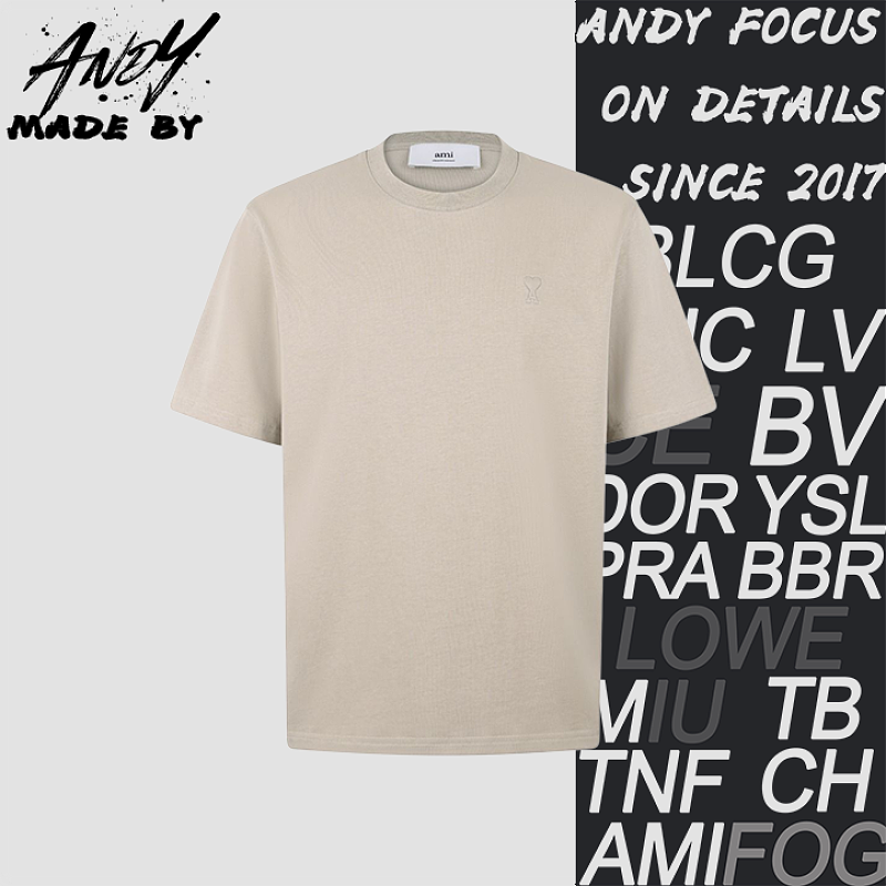 Embossed Adc Outline Solid Color Short-Sleeve T-Shirt