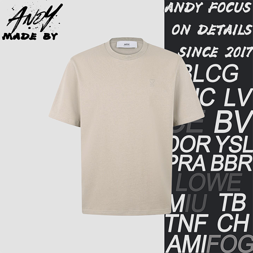 Embossed Adc Outline Solid Color Short-Sleeve T-Shirt