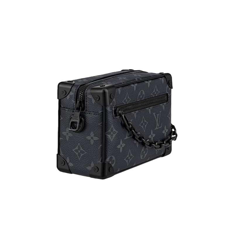 L V Full-print Black Small Square Box