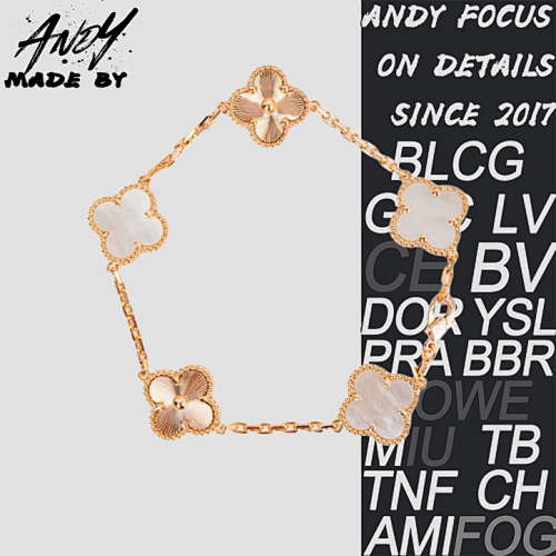 Van Mini Full Diamond 6 Flower Bracelet