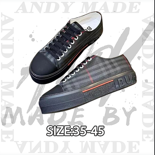 Burberry Retro Plaid Cotton Sneakers