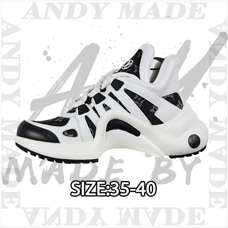 Louis Vuitton Shock-absorbing Mesh Sports Bow Retro Dad Sneakers