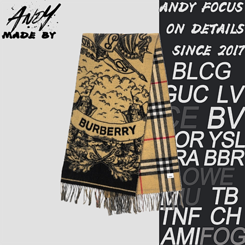 Burberry Equestrian Rider Logo Scarf