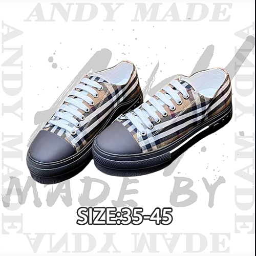 Burberry Retro Plaid Cotton Sneakers