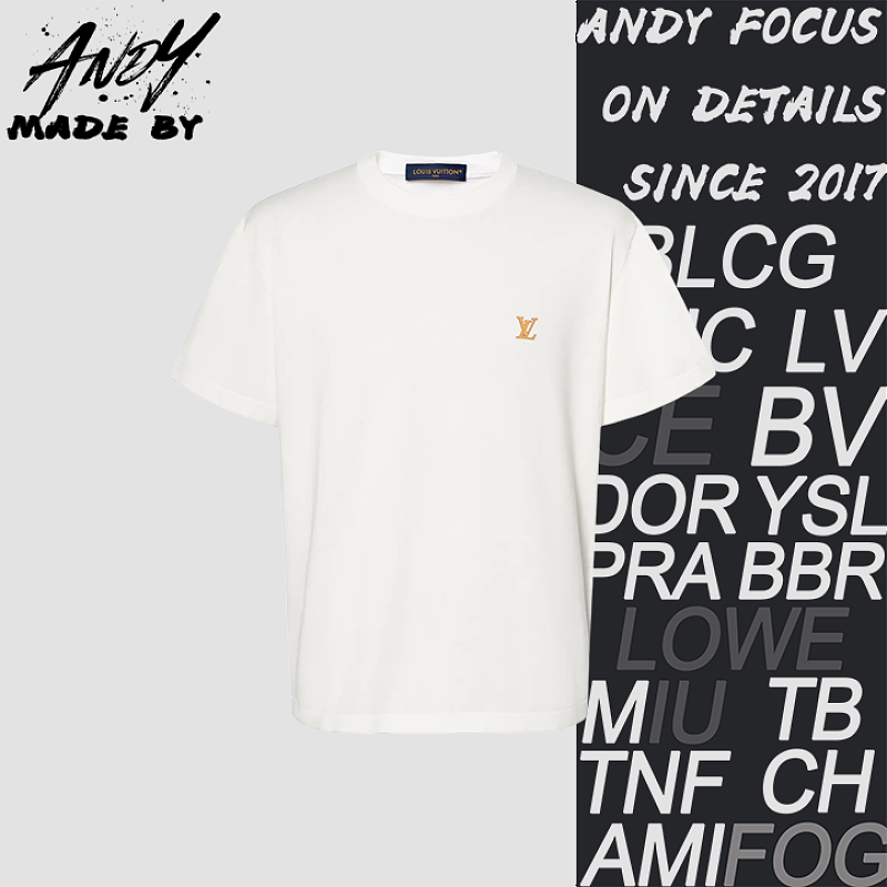 Logo Cotton Woven Crew Neck Short Sleeve