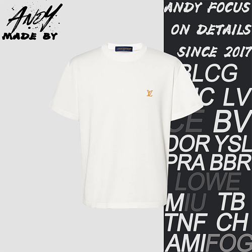 Logo Cotton Woven Crew Neck Short Sleeve