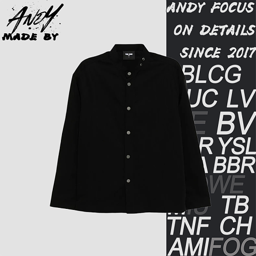 Double-ring Collar Long-sleeve Shirt