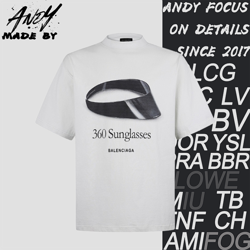 Balenciaga Sunglasses Print Crew Neck T-Shirt