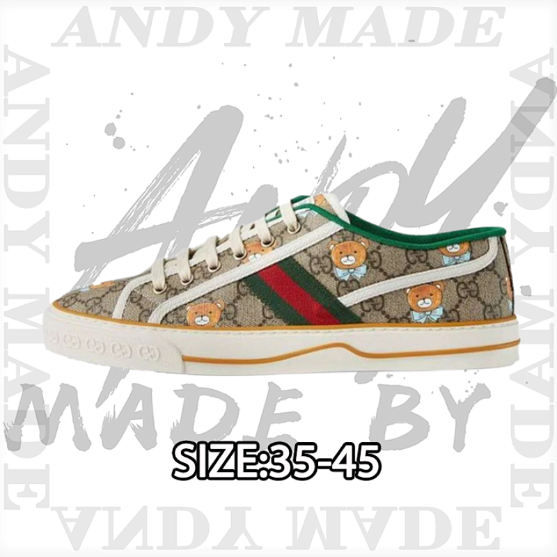 Tennis Print Sneaker Gucci Canvas Shoes Series Full Gif