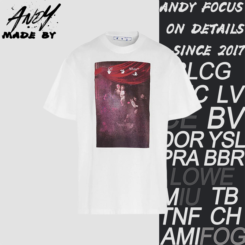 Blurry Oil Painting Arrow Cotton T-Shirt
