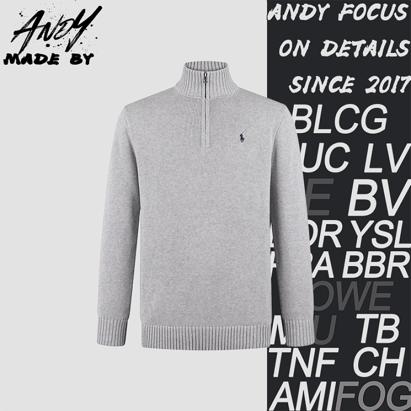 Half-turtleneck Sweater With Embroidered Logo