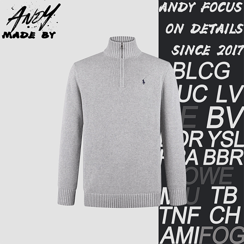 Half-turtleneck Sweater With Embroidered Logo