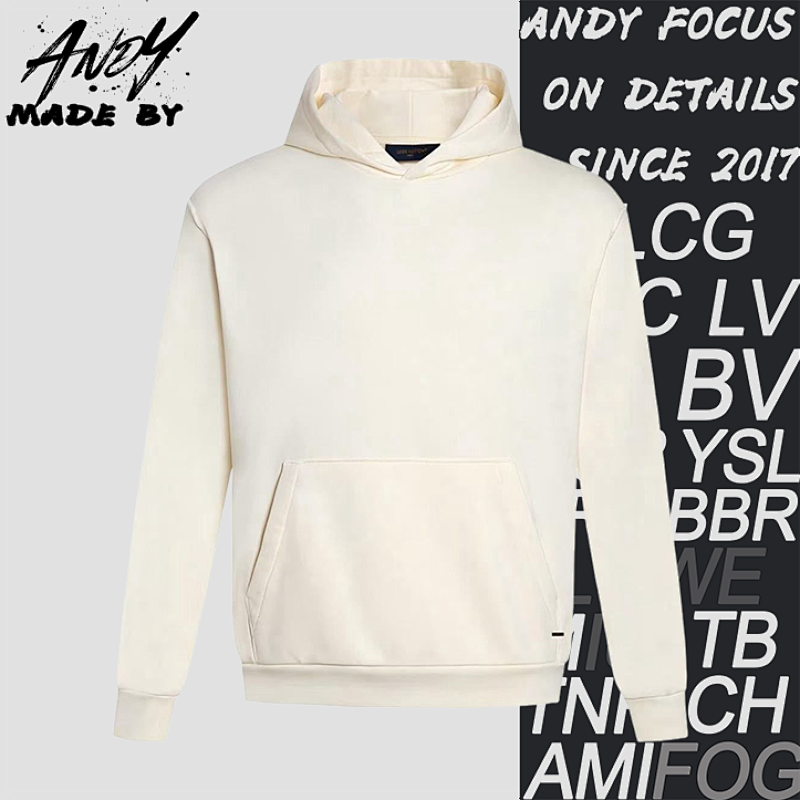 Louis Vuitton L V Solid Color Pullover Hoodie Long-sleeved Sweatshirt