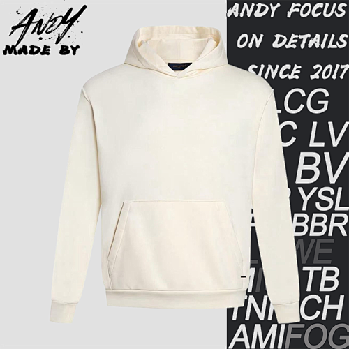 Louis Vuitton L V Solid Color Pullover Hoodie Long-sleeved Sweatshirt