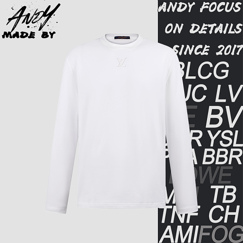 L V Embossed Logo Long-Sleeve T-Shirt