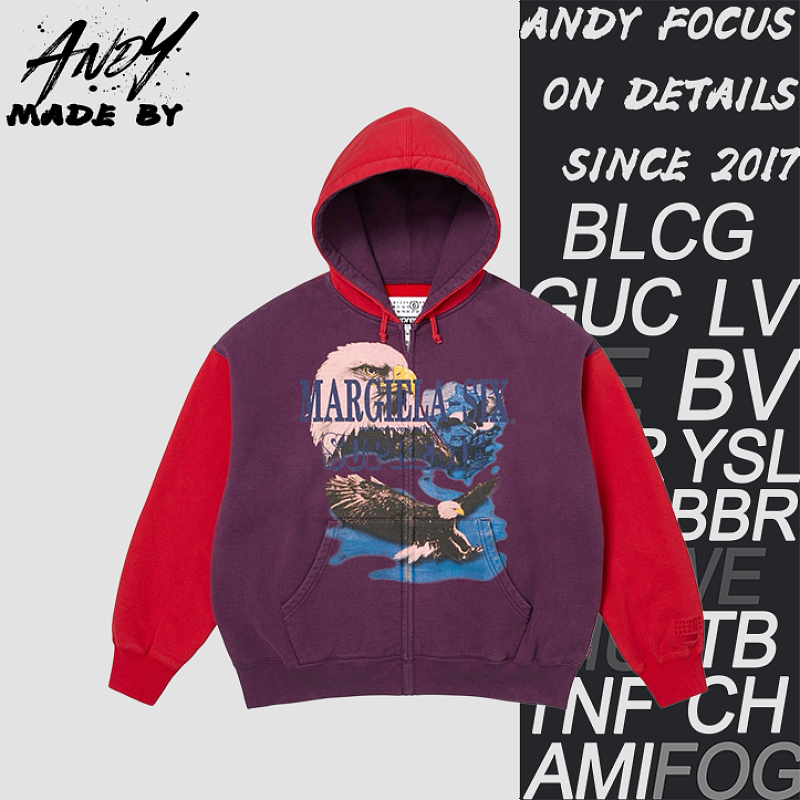 Supreme Eagle Print Zip-Up Hoodie