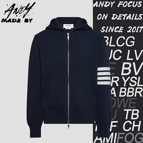 Four-bar Back Pony Hooded Jacket