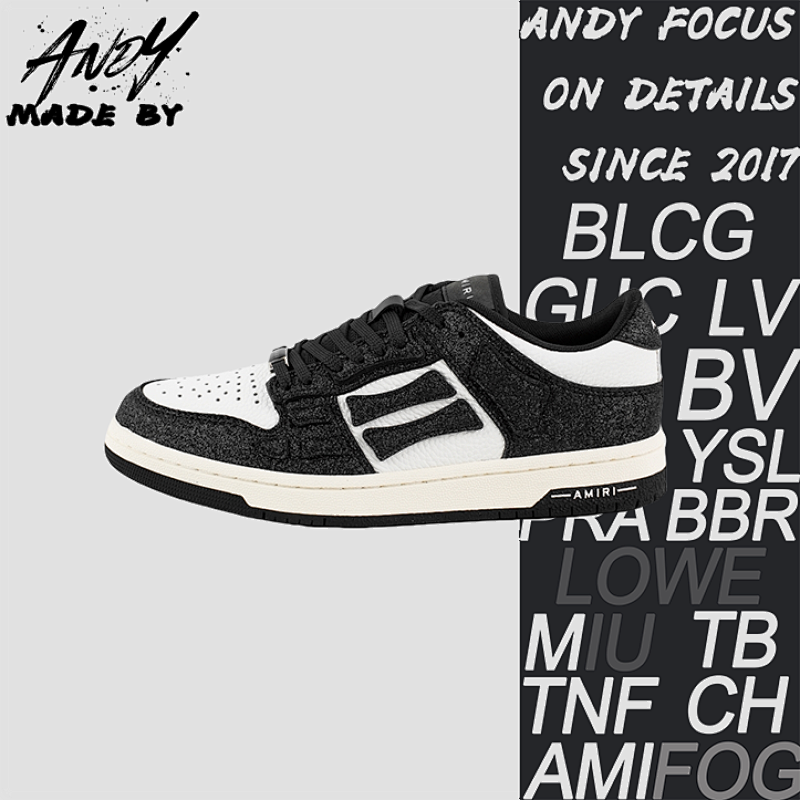 Amiri A Miri Skeleton Board Shoes White Black Belt