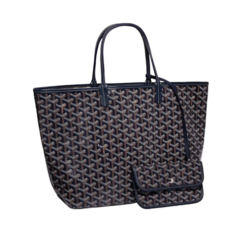 Louis Vuitton Goya Monogram Full-printed Letter Tote Bag Light Blue