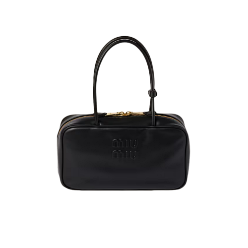 M Iumiu Full Cowhide Zipper Handbag Black Development Process