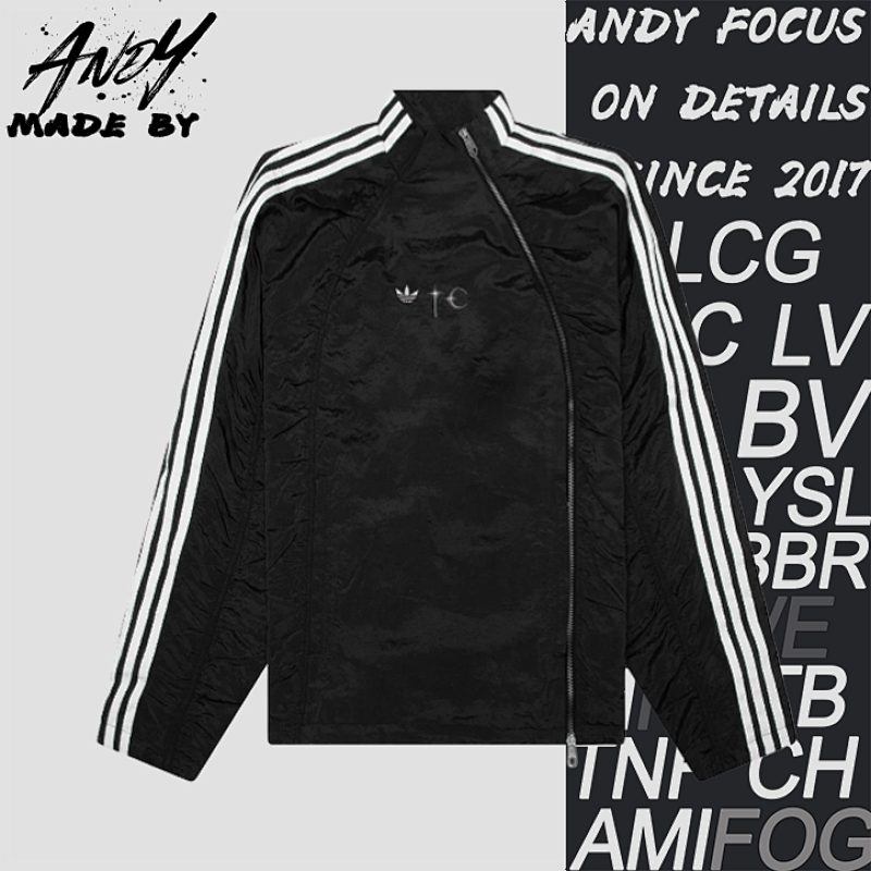 Thug Club Adidas Originals Star & Moon Diagonal-Zip Jacket