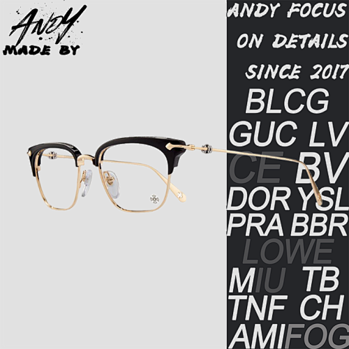 Kroos Heart Cross Flower Glasses Gold