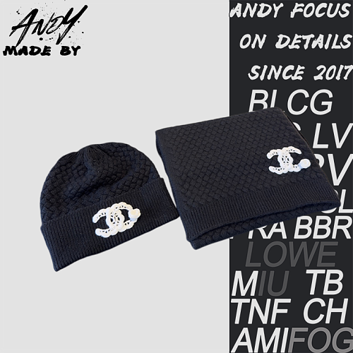 Chanel Scarf And Hat Set
