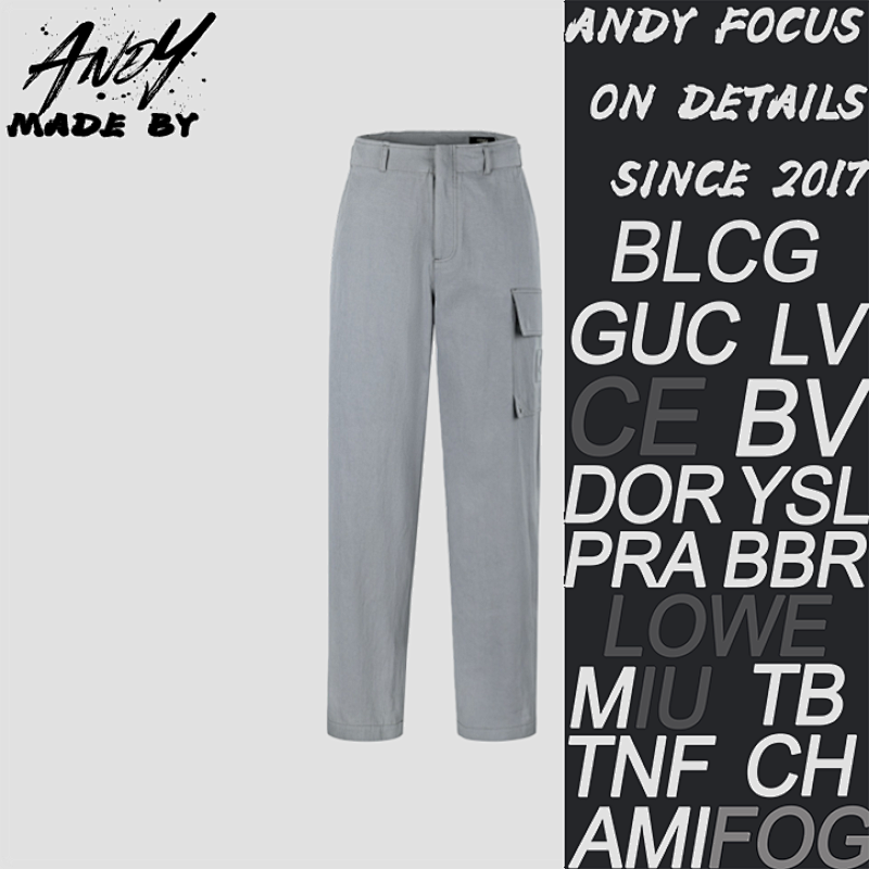 Fendi Gabardine Belt Loop Zipper Patch Pocket Cargo Pants