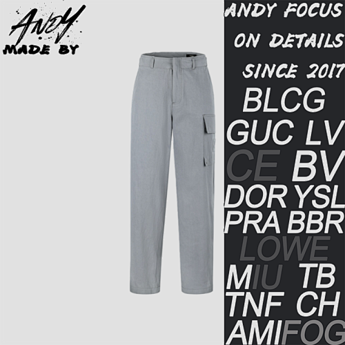 Fendi Gabardine Belt Loop Zipper Patch Pocket Cargo Pants