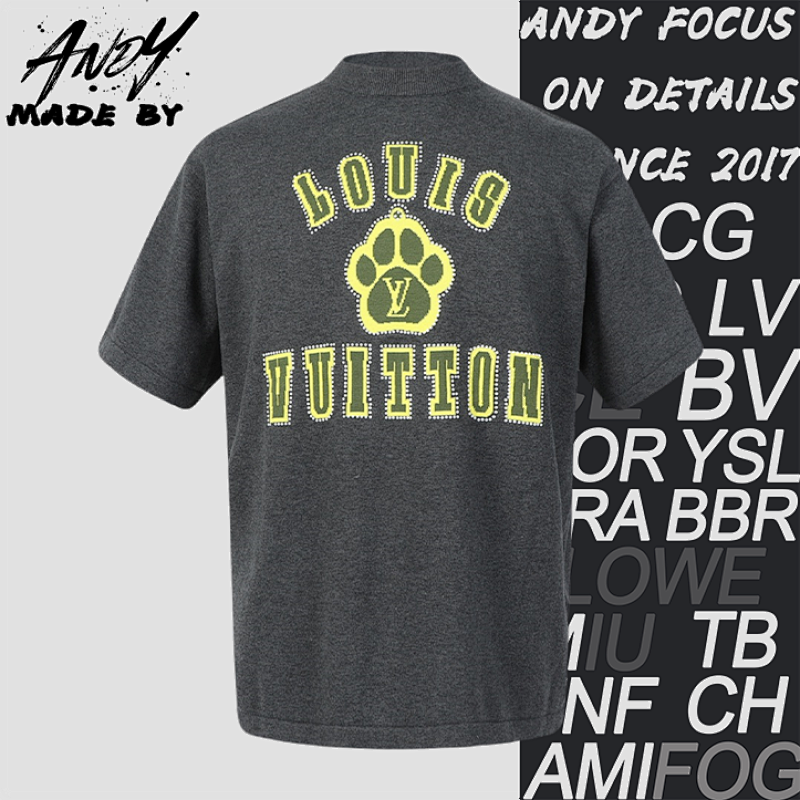 Louis Vuitton L V Cotton Short-sleeved Crew Neck Shirt