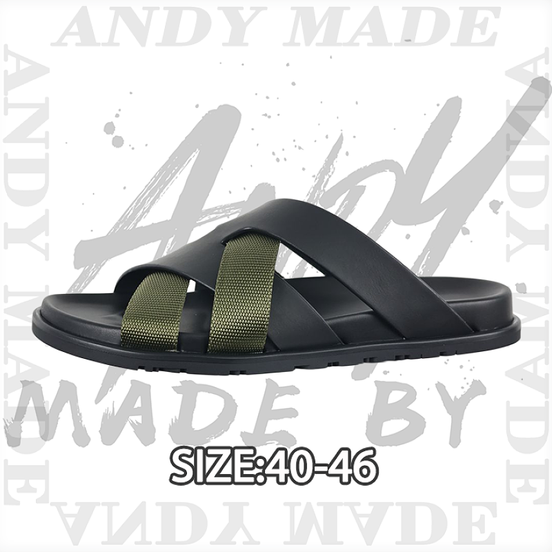 Hermès Calfskin Cross-Woven Strap Flip-Flops Black Green