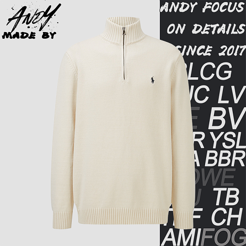 Ralph Lauren Half-Zip Logo Knit Sweater