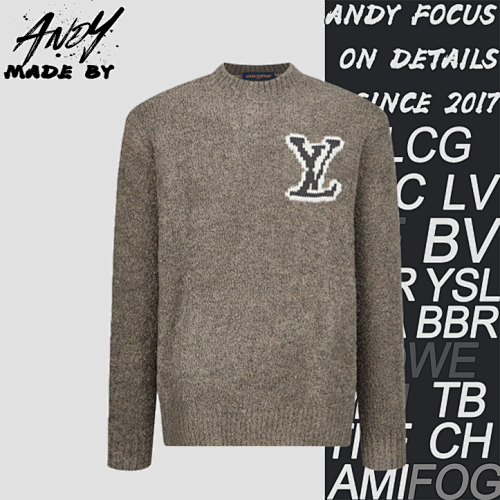 Louis Vuitton L V Double-sided Intarsia Logo Sweater