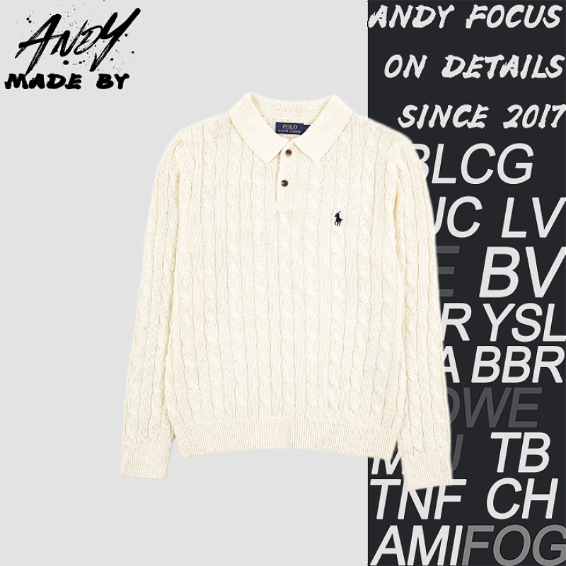 Twist Pattern Polo Long Sleeve