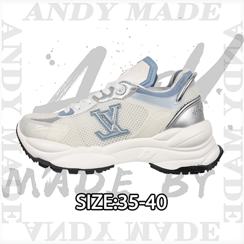 Louis Vuitton Run 55 Round-toe Lace-up Low-top Sports Casual Shoes For Women