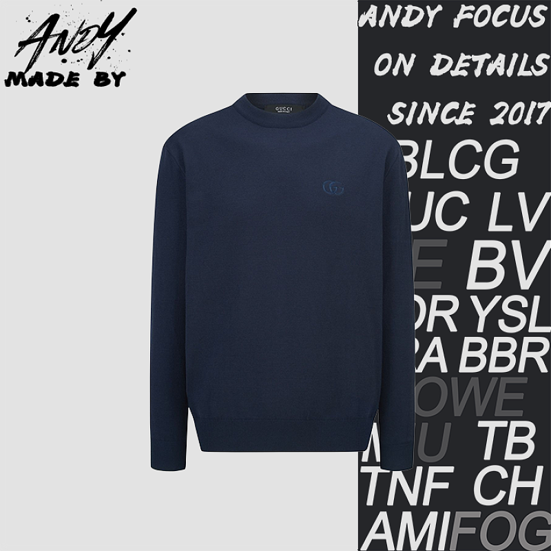 Double G Embroidered Logo Knit Sweater