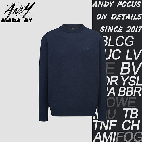 Double G Embroidered Logo Knit Sweater