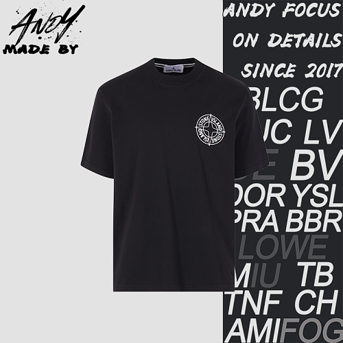 Men's Casual Short-Sleeve T-Shirt With Compass Logo Print