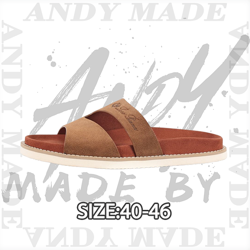 Double-strap Slippers Brown