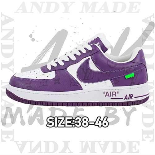 L Vx Nike AirForce1Low Air Force Heavy Joint Brand White And Purple