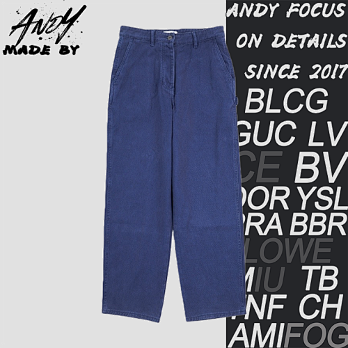 Blue Washed Cargo Pants