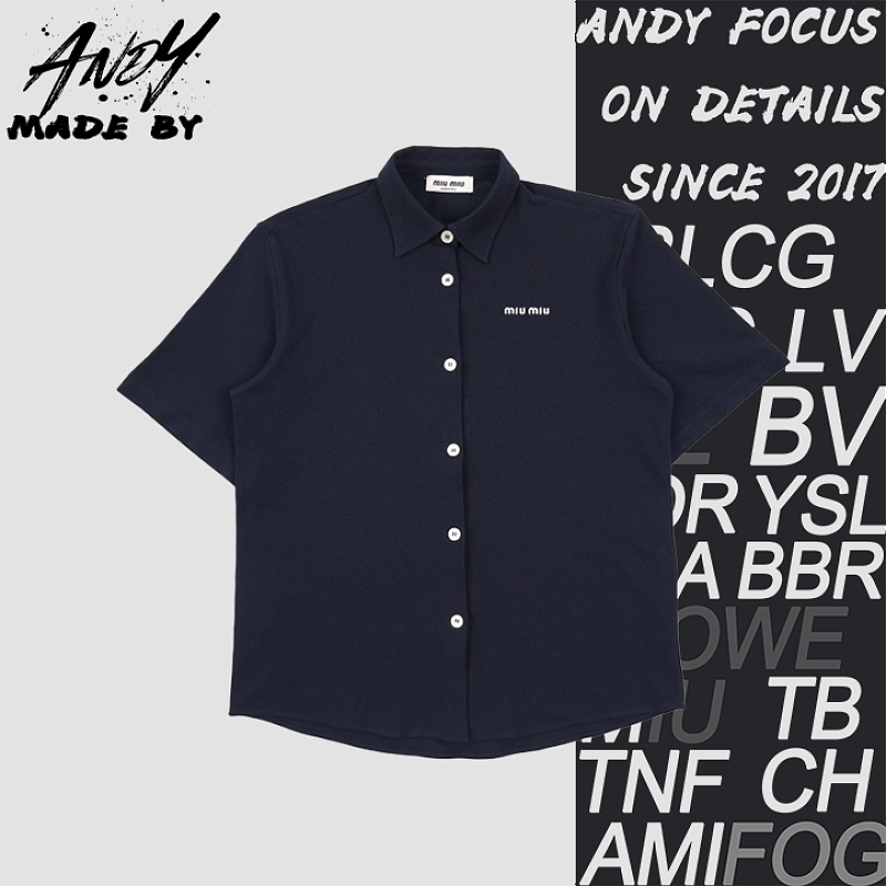 Dark Blue Short-sleeve Shirt