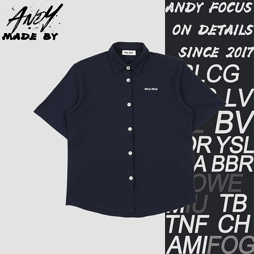 Dark Blue Short-sleeve Shirt