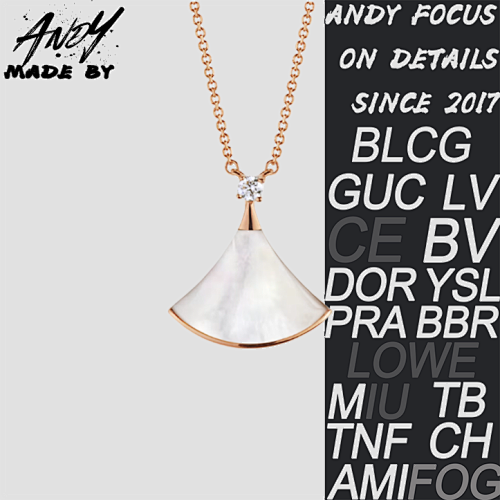 B Fan Beimu Necklace White Rose Gold