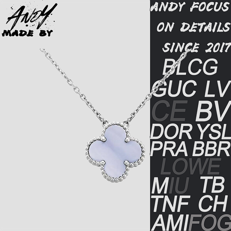 Four-leaf Clover Necklace Purple