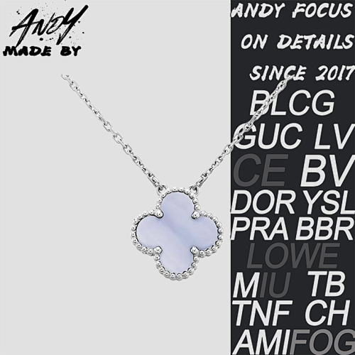 Four-leaf Clover Necklace Purple