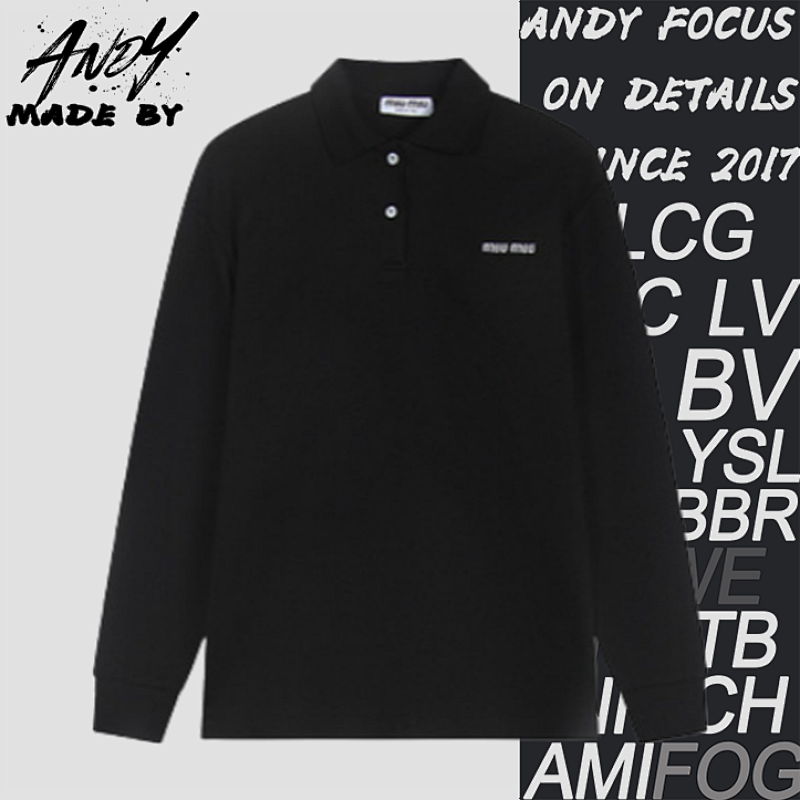 Miu Small Logo Embroidered Polo