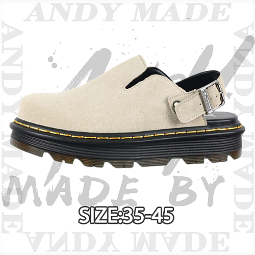 Martin Closed-Toe Slippers Leather Mules